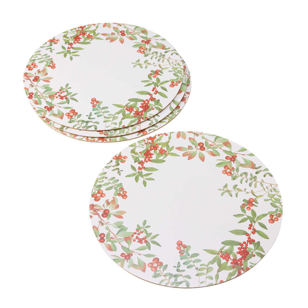 Festive Berry Round Placemats Set Of 4 Country Traders Home Life